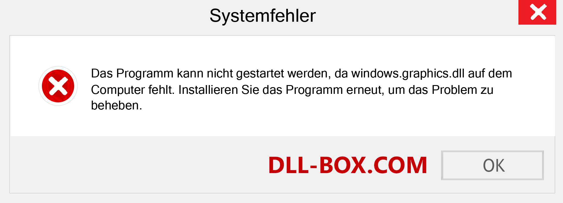 windows.graphics.dll-Datei fehlt?. Download für Windows 7, 8, 10 - Fix windows.graphics dll Missing Error unter Windows, Fotos, Bildern